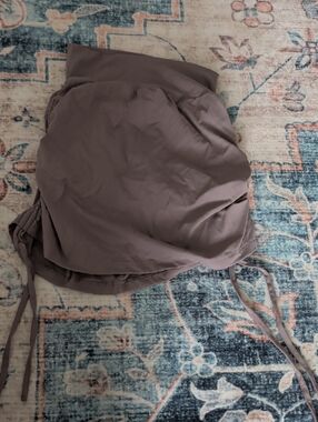 Women’s Ruched Drawstring Skirt - Taupe